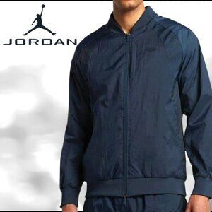 Air Jordan Nike Mens Full Zip Jumpman Wings Muscle Jacket 843100 Blue Large NEW